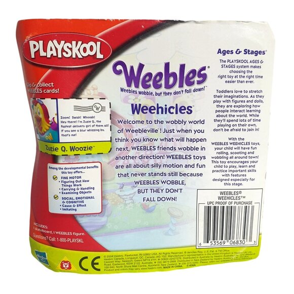 Weebles Weehicles Zuzie Q. Woozie 2004 Wobbling Toy Playskool NIB RARE - Picture 3 of 5